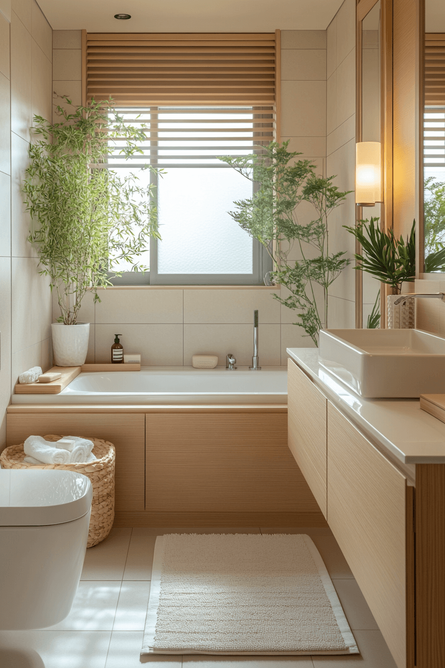 29 Japandi Bathroom Trends That Bring Harmony Home japandi bathroom
