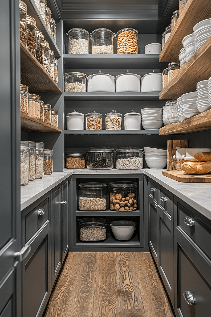 gray and white kitchen