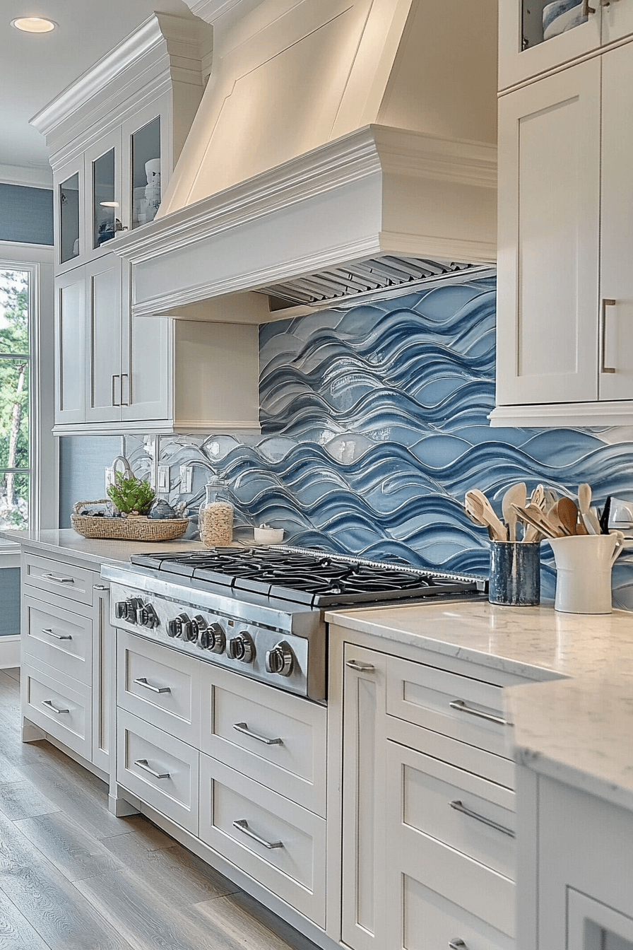 kitchen backsplash with white cabinets