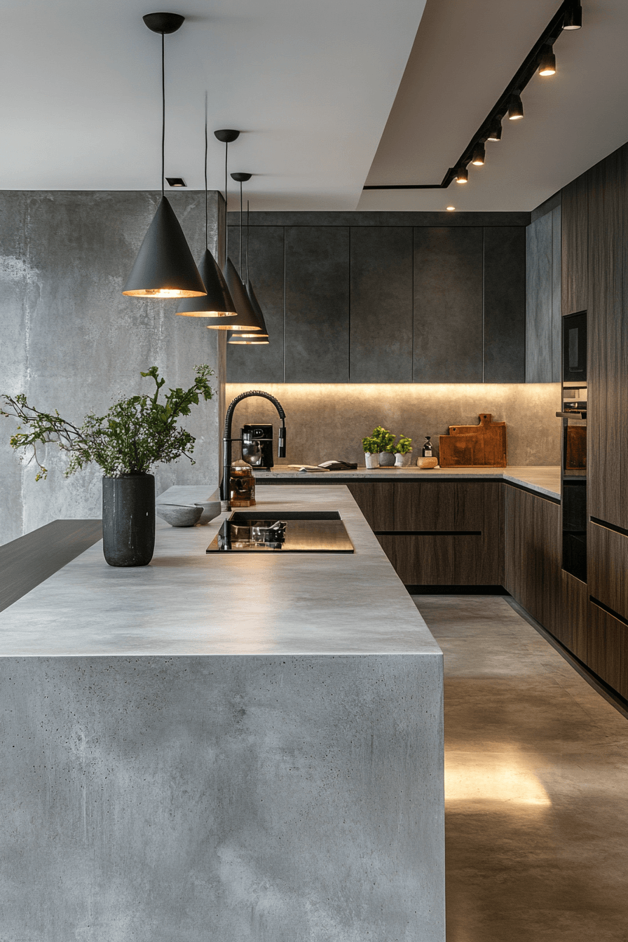 grey and white kitchen
