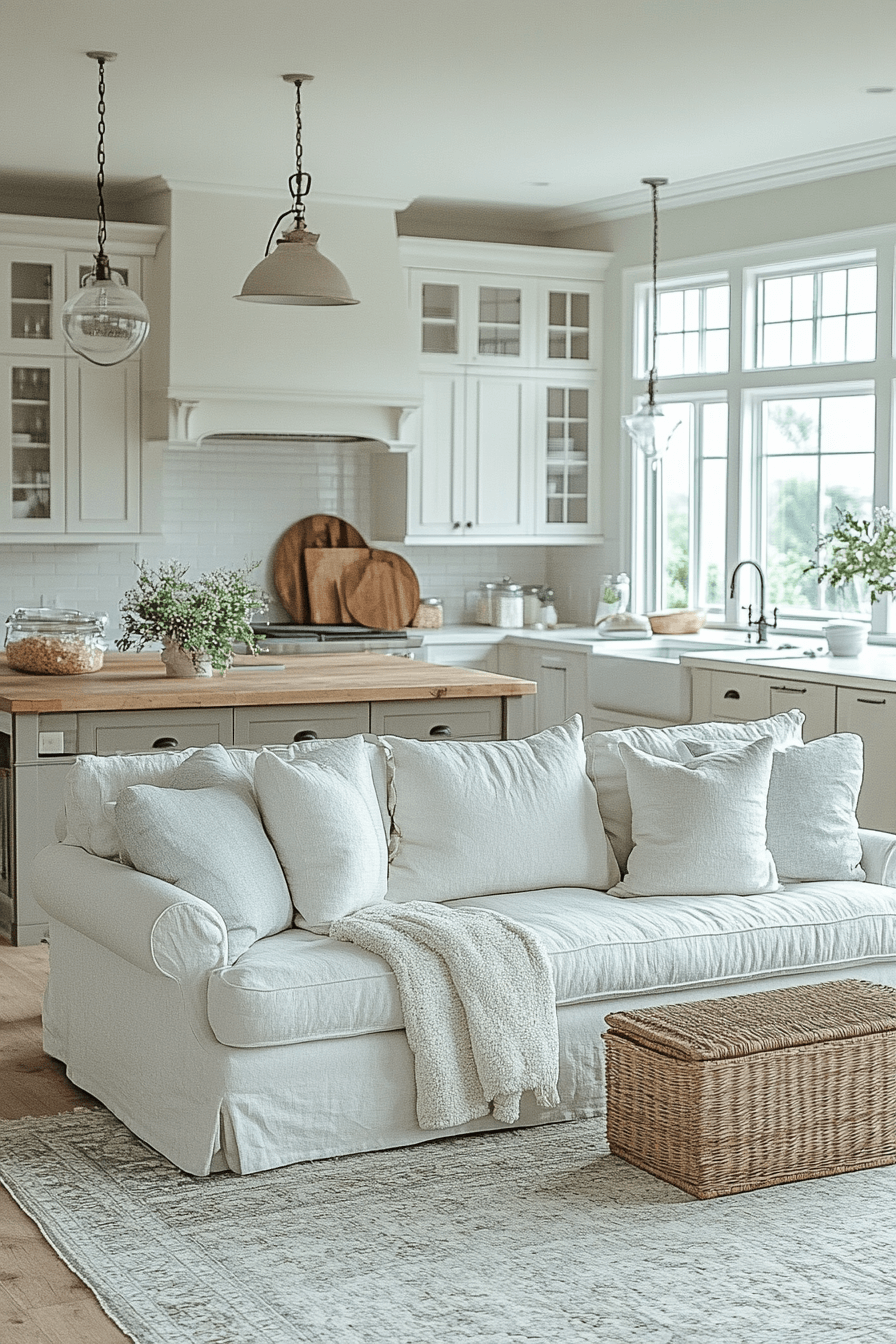 gray and white kitchen