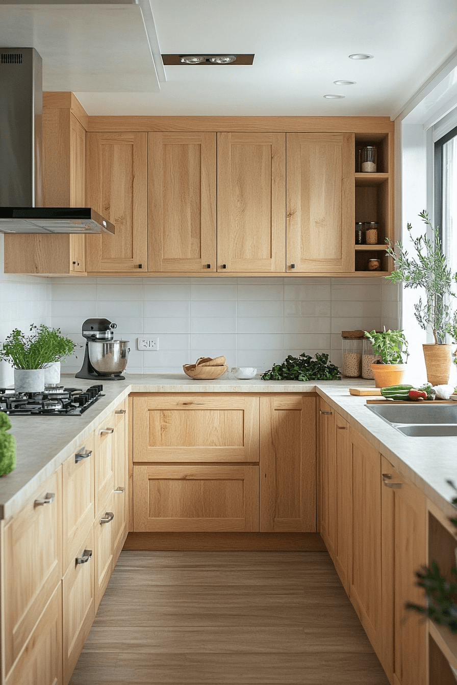light wood kitchen cabinets