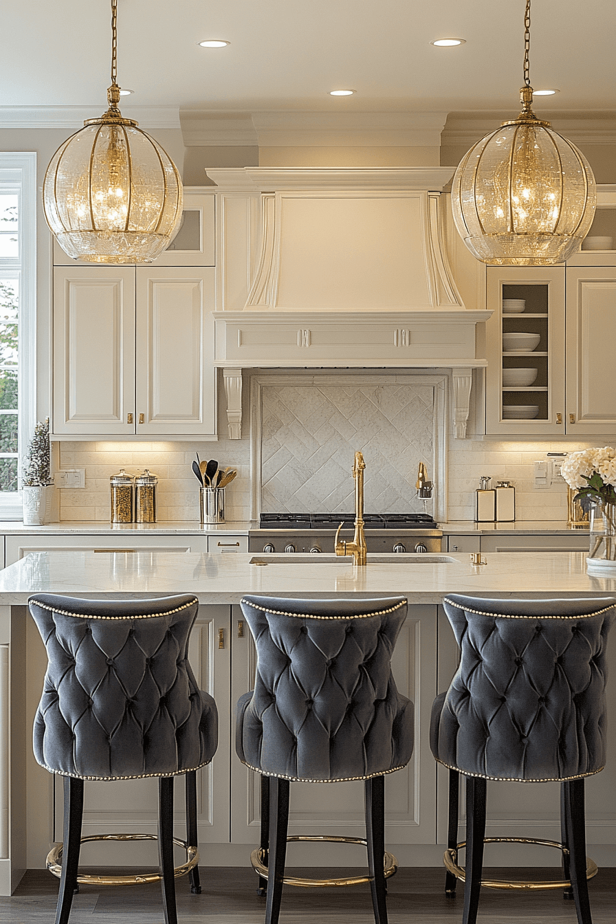 cream kitchen cabinets