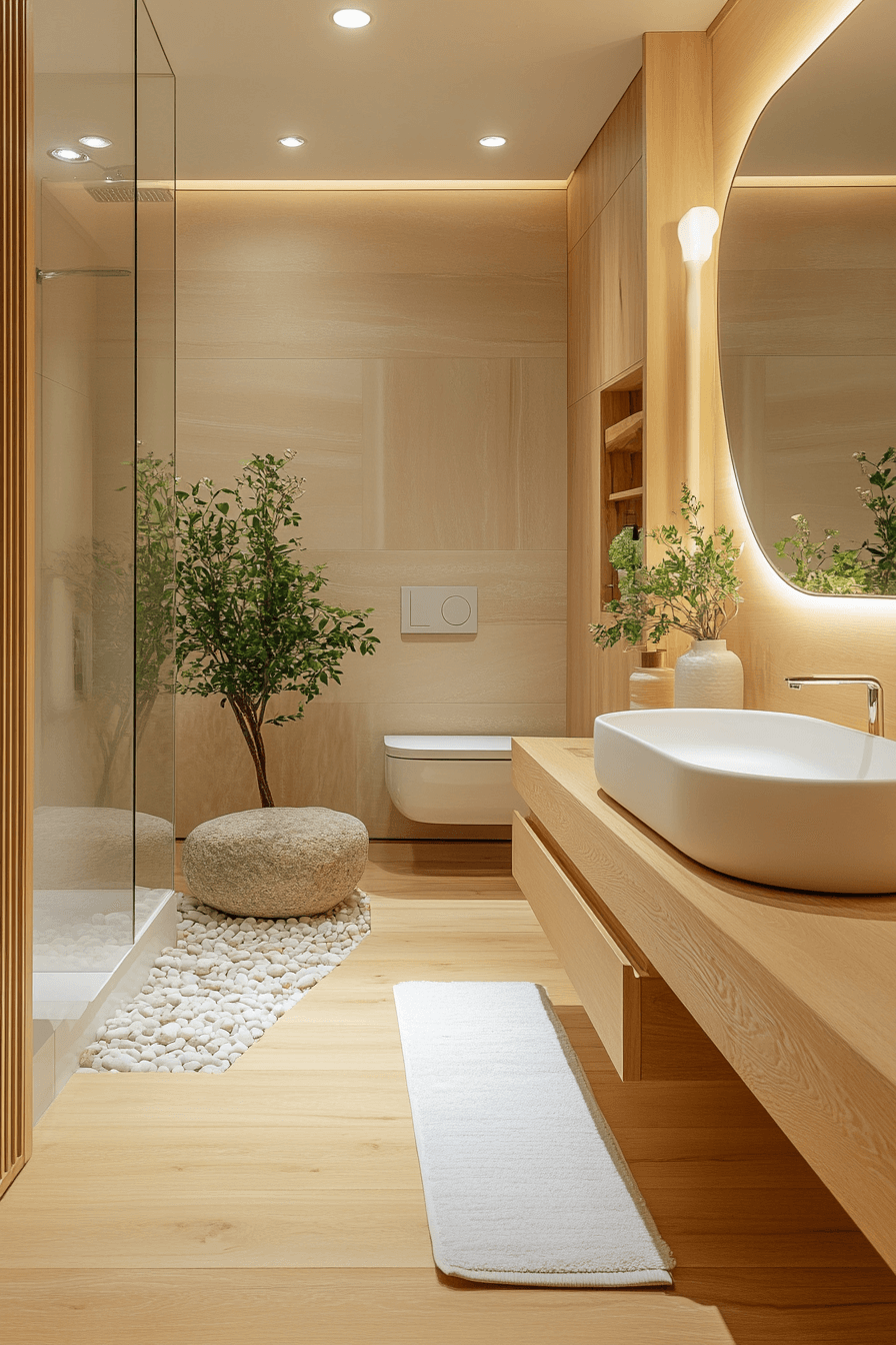 29 Japandi Bathroom Trends That Bring Harmony Home japandi bathroom