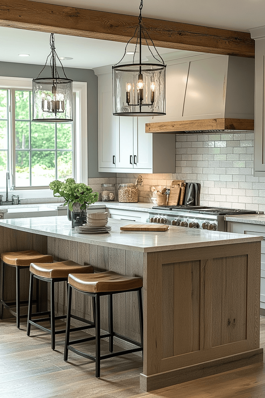 white oak kitchen cabinets