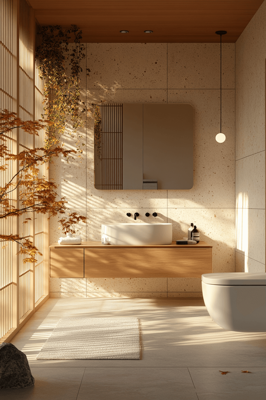 29 Japandi Bathroom Trends That Bring Harmony Home japandi bathroom
