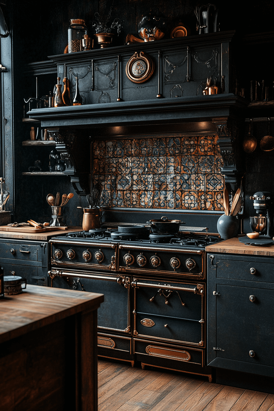 29 Whimsigoth Kitchen Makeovers for a Mystical Culinary Vibe whimsigoth kitchen