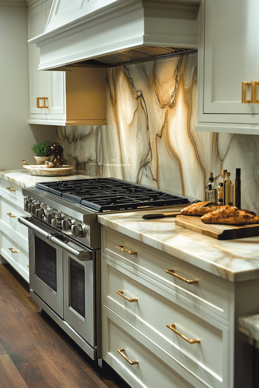 kitchen backsplash with white cabinets