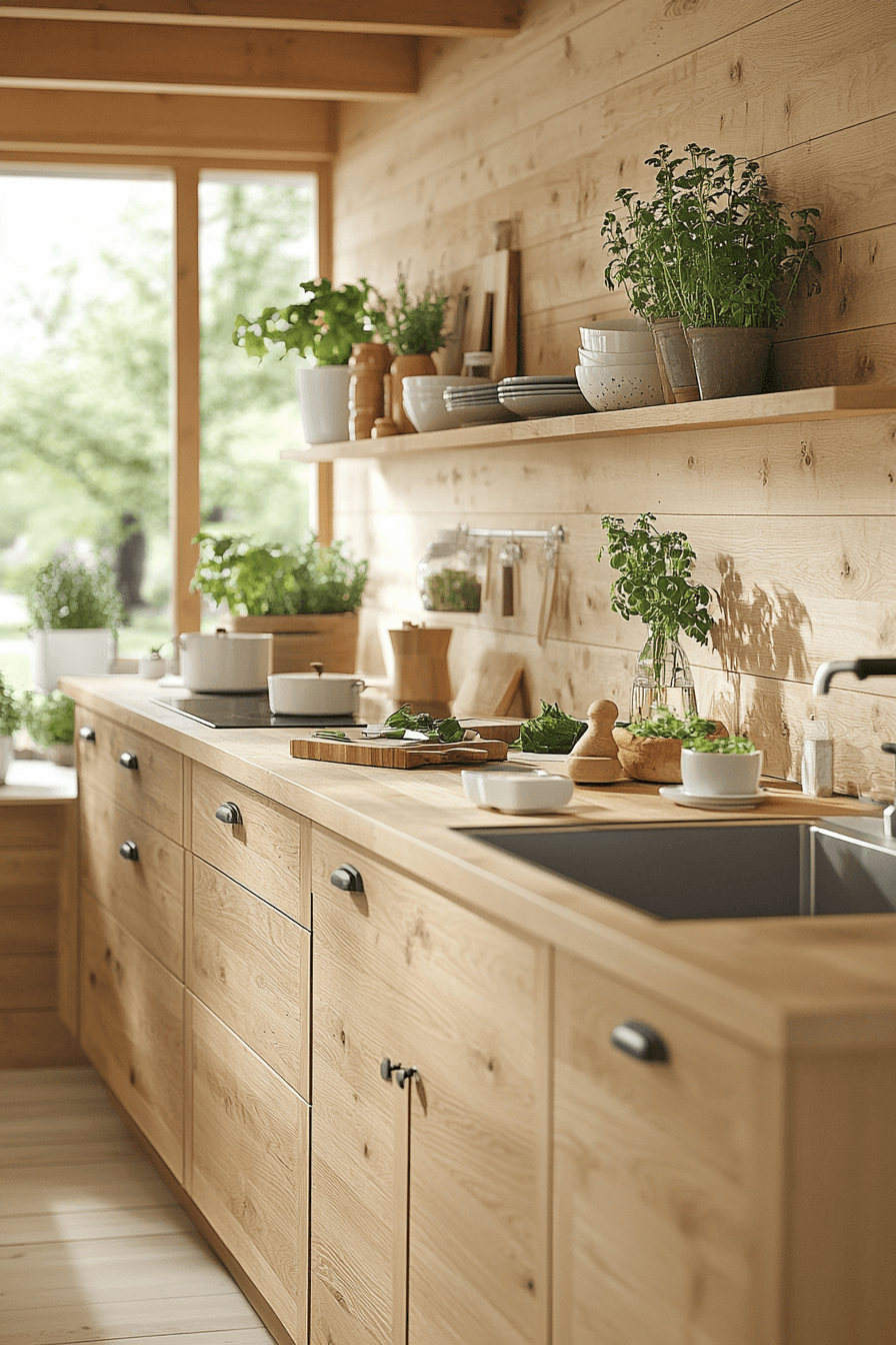 light wood kitchen cabinets