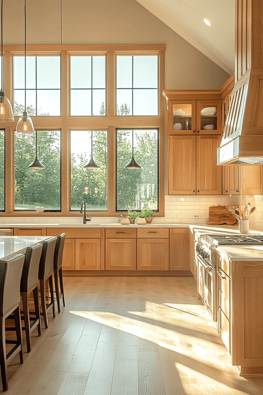 white oak kitchen cabinets