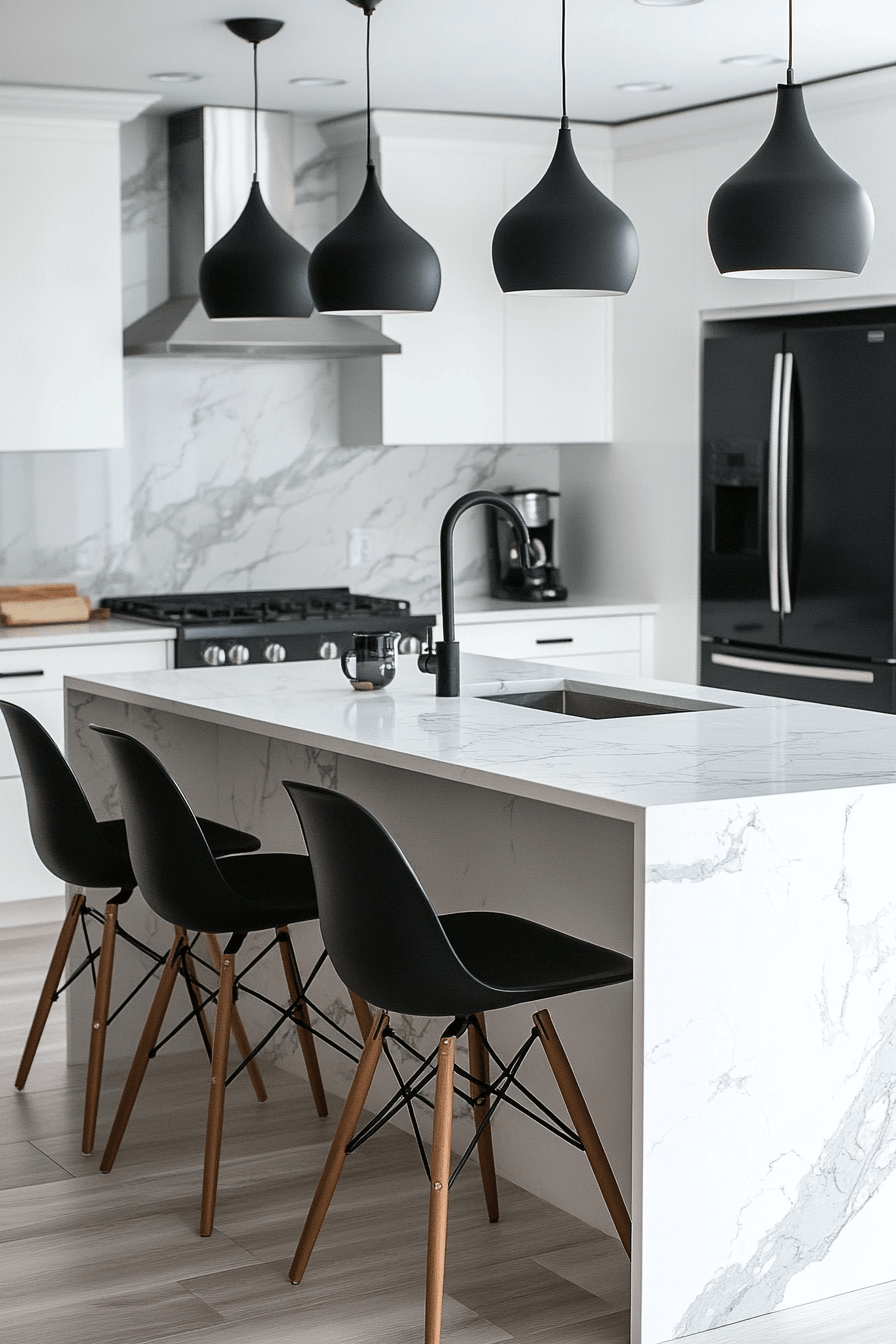 29 Black and White Kitchen Ideas That Radiate Effortless Elegance black and white kitchen ideas