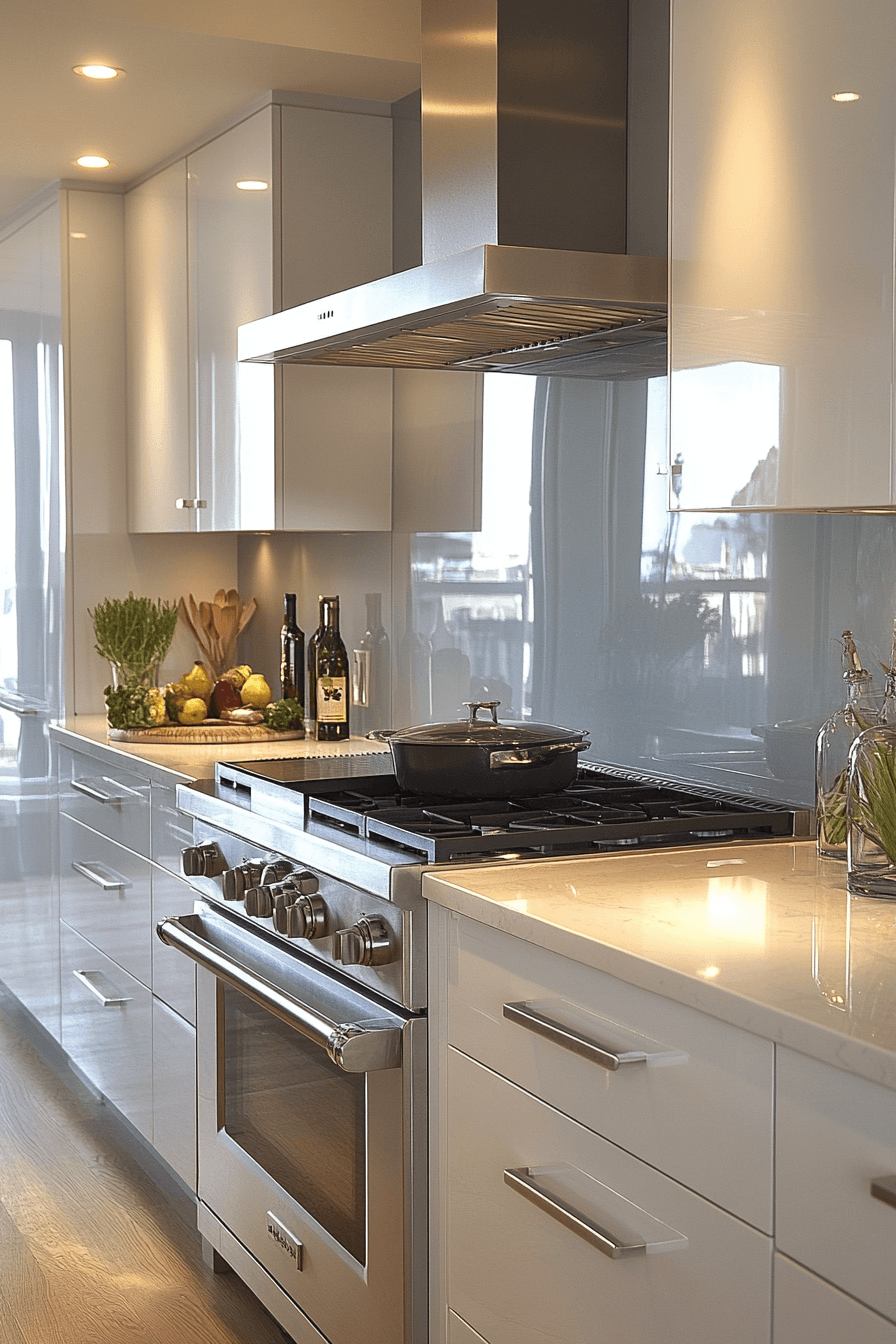 kitchen backsplash with white cabinets