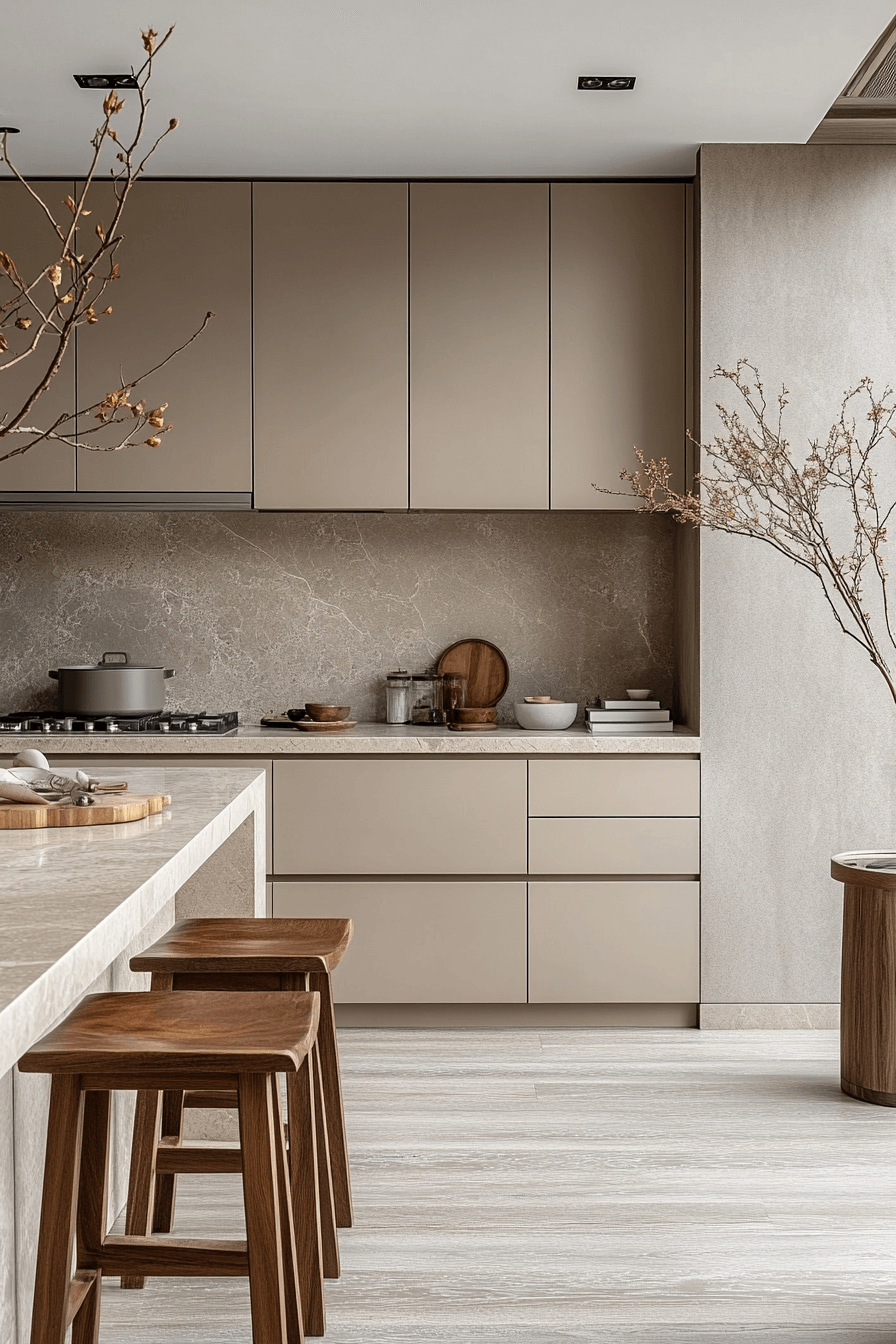 light taupe kitchen cabinets