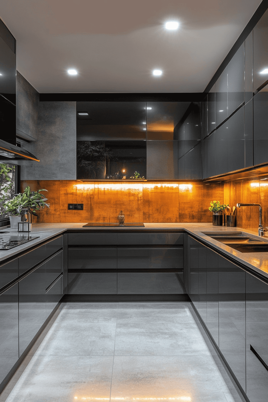 grey and white kitchen