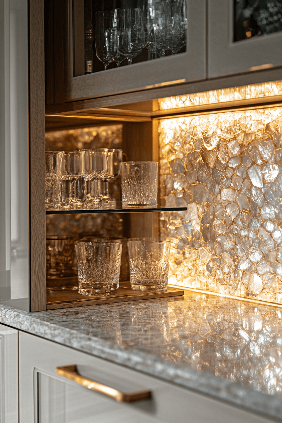 white and gold kitchen