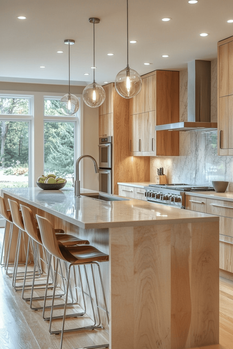 light wood kitchen cabinets