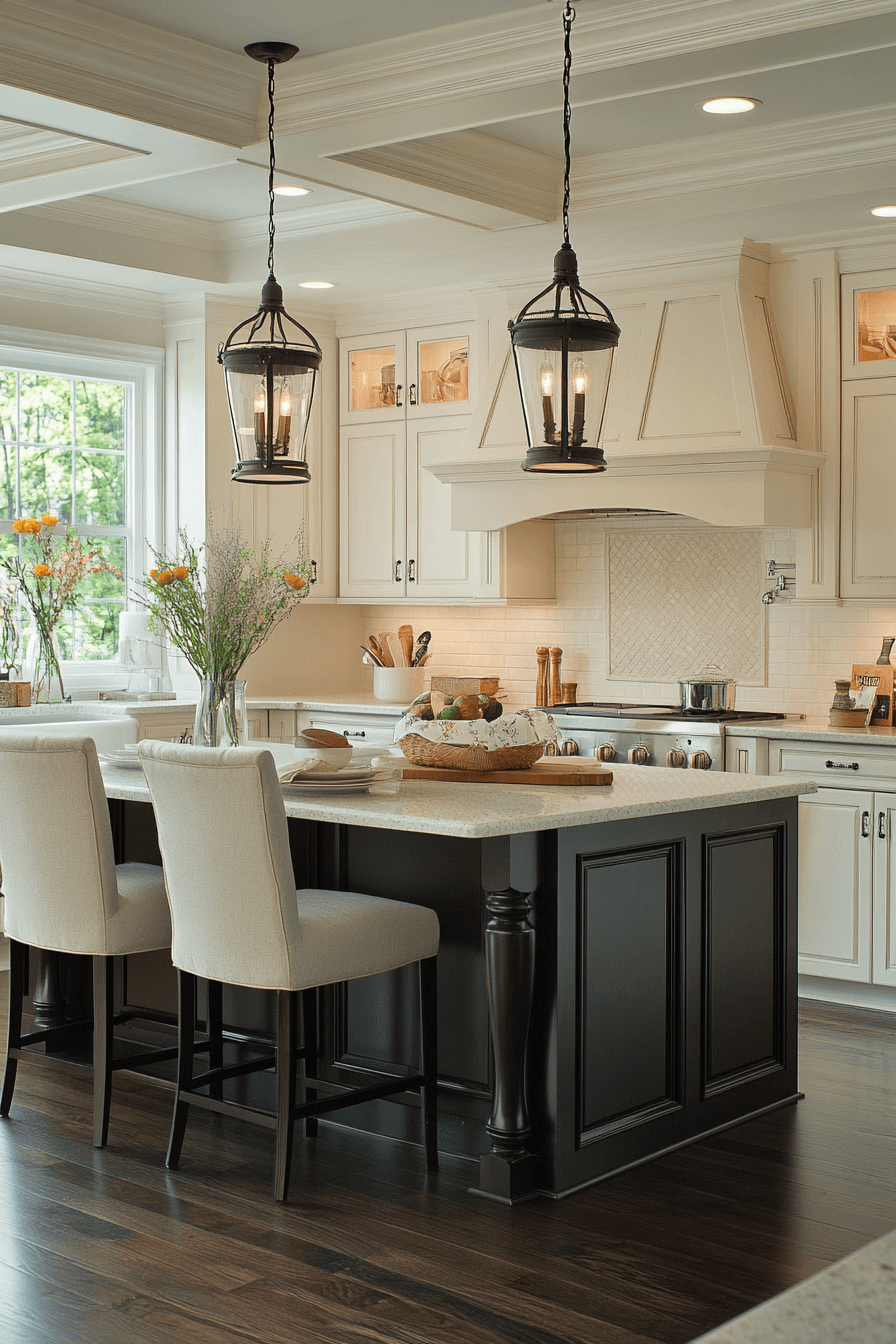 cream kitchen cabinets