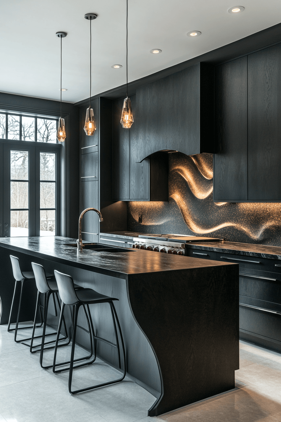 black and white kitchen cabinets