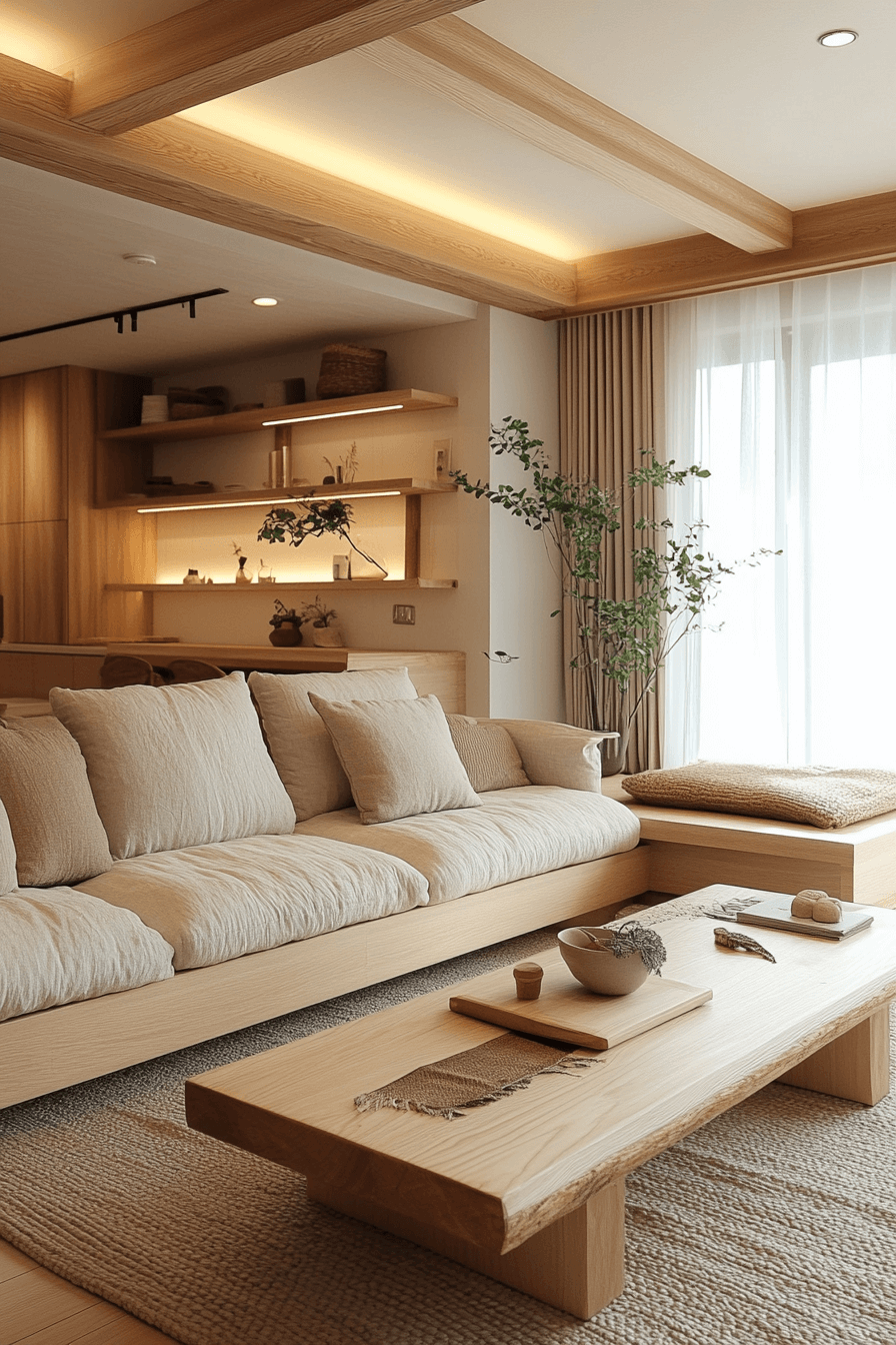 29 Japandi Living Room Themes for a Naturally Chic Home japandi living room