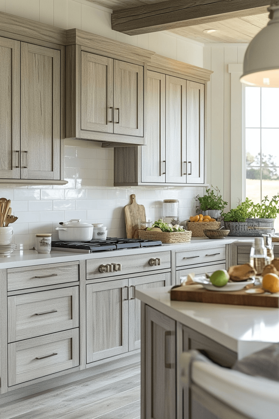 white oak kitchen cabinets