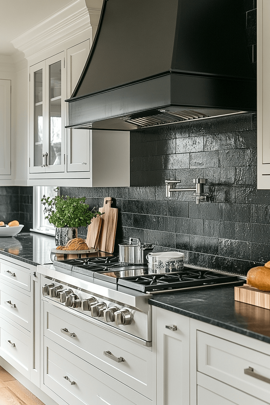 kitchen backsplash with white cabinets