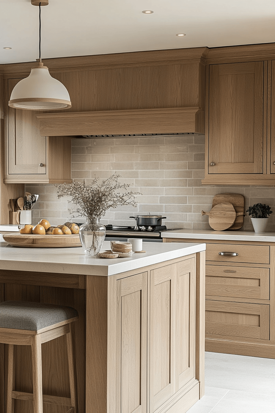 white oak kitchen cabinets