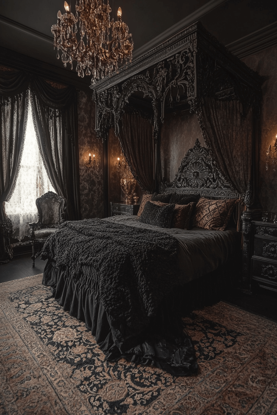 dark victorian bedroom