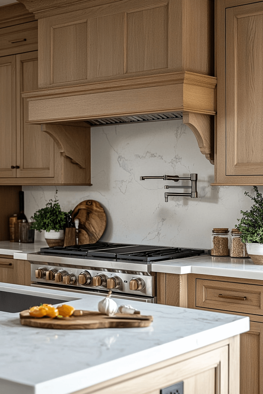 white oak kitchen cabinets