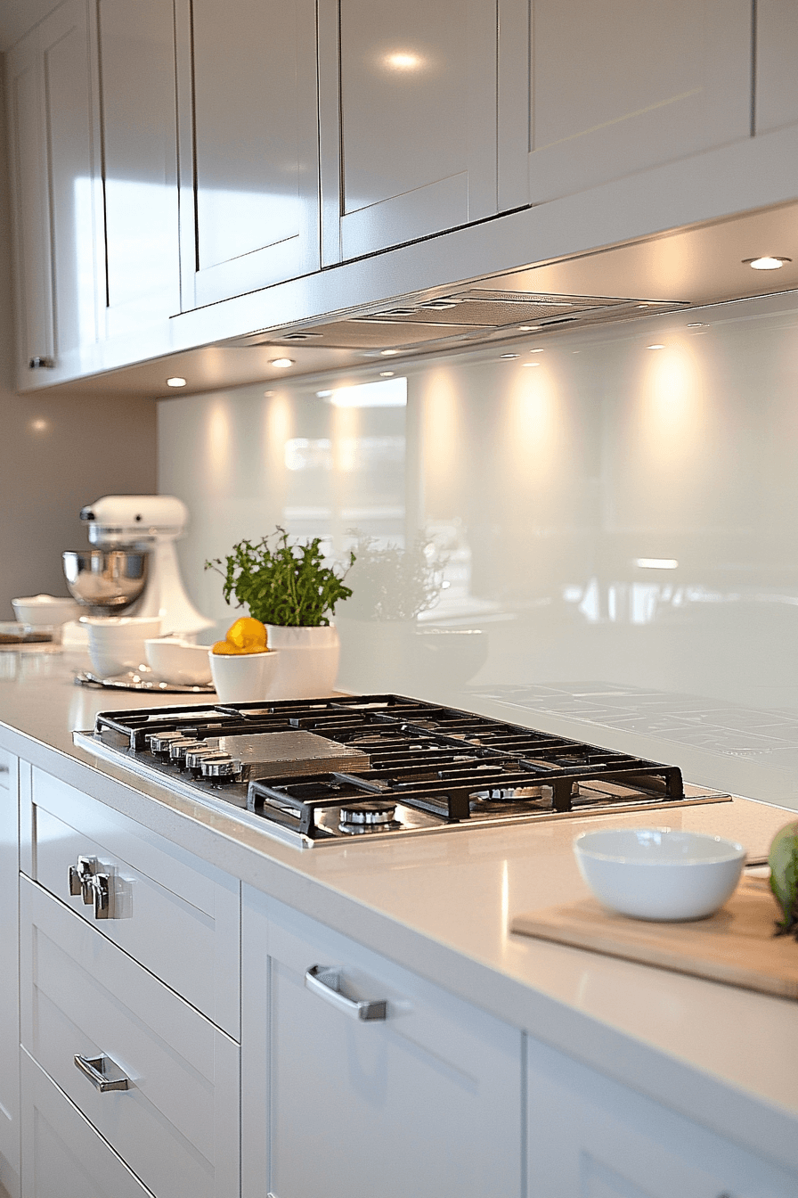 kitchen backsplash with white cabinets