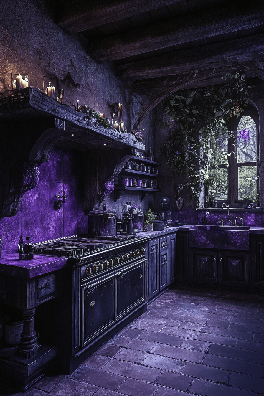 29 Whimsigoth Kitchen Makeovers for a Mystical Culinary Vibe whimsigoth kitchen