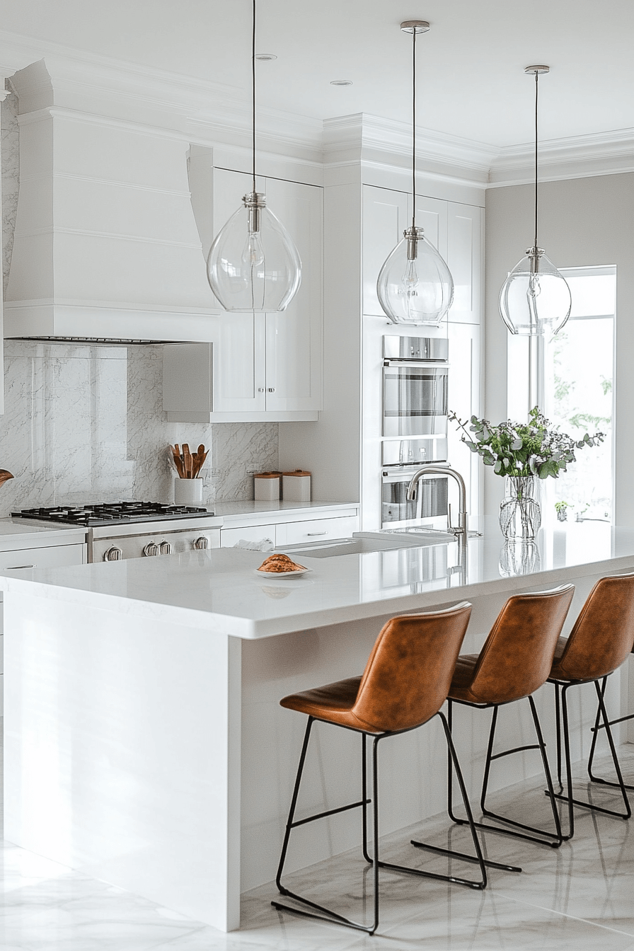 gray and white kitchen