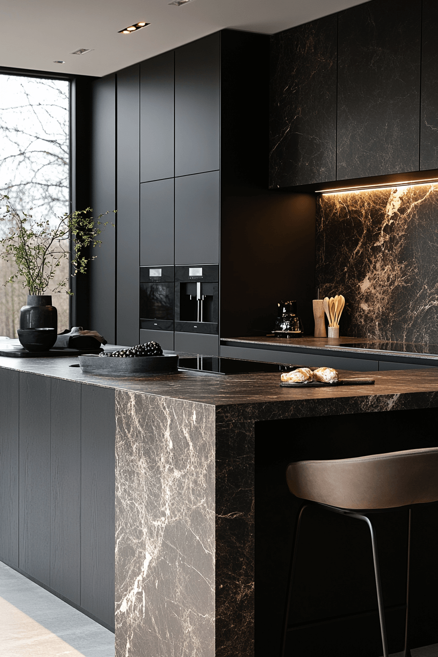 black and white kitchen cabinets