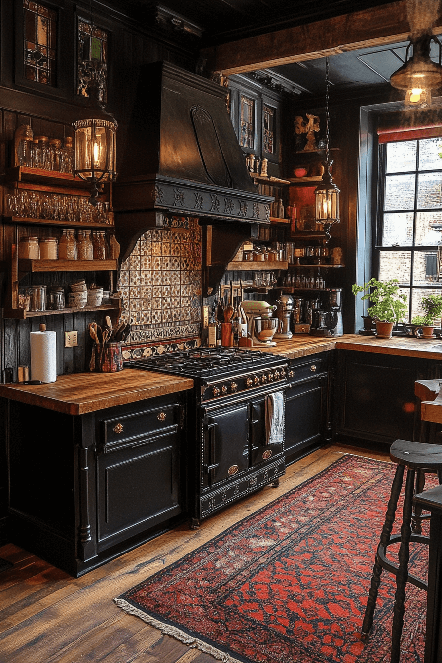 29 Whimsigoth Kitchen Makeovers for a Mystical Culinary Vibe whimsigoth kitchen
