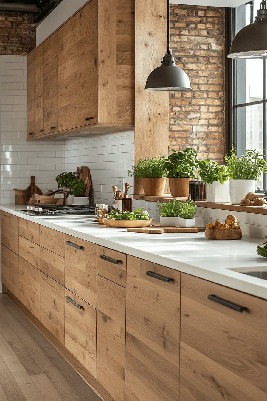 white oak kitchen cabinets