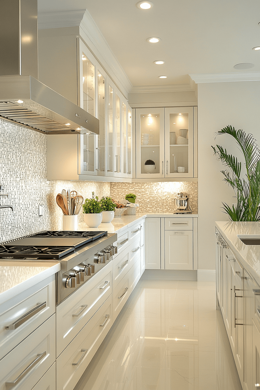 cream kitchen cabinets