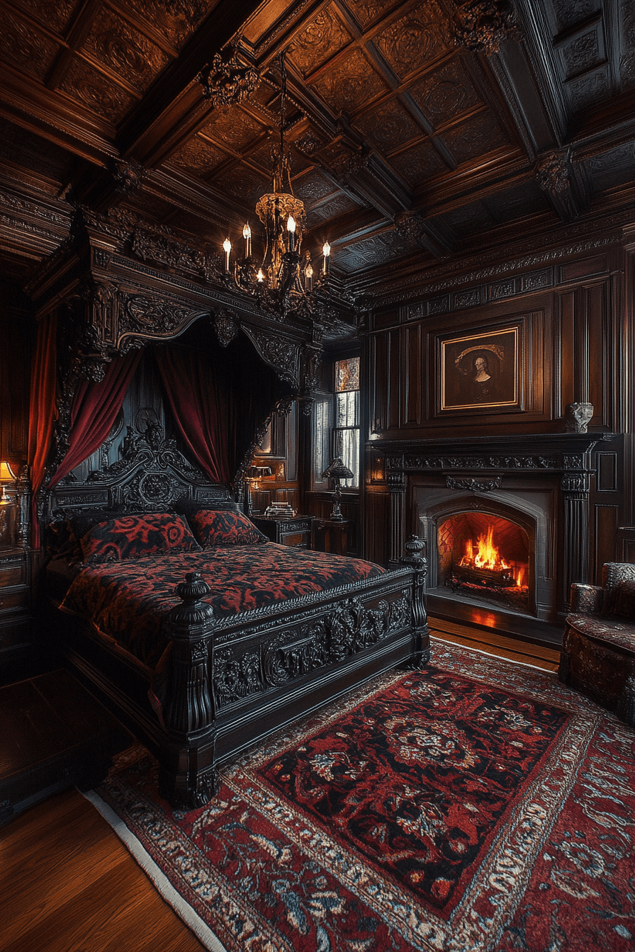 dark victorian bedroom