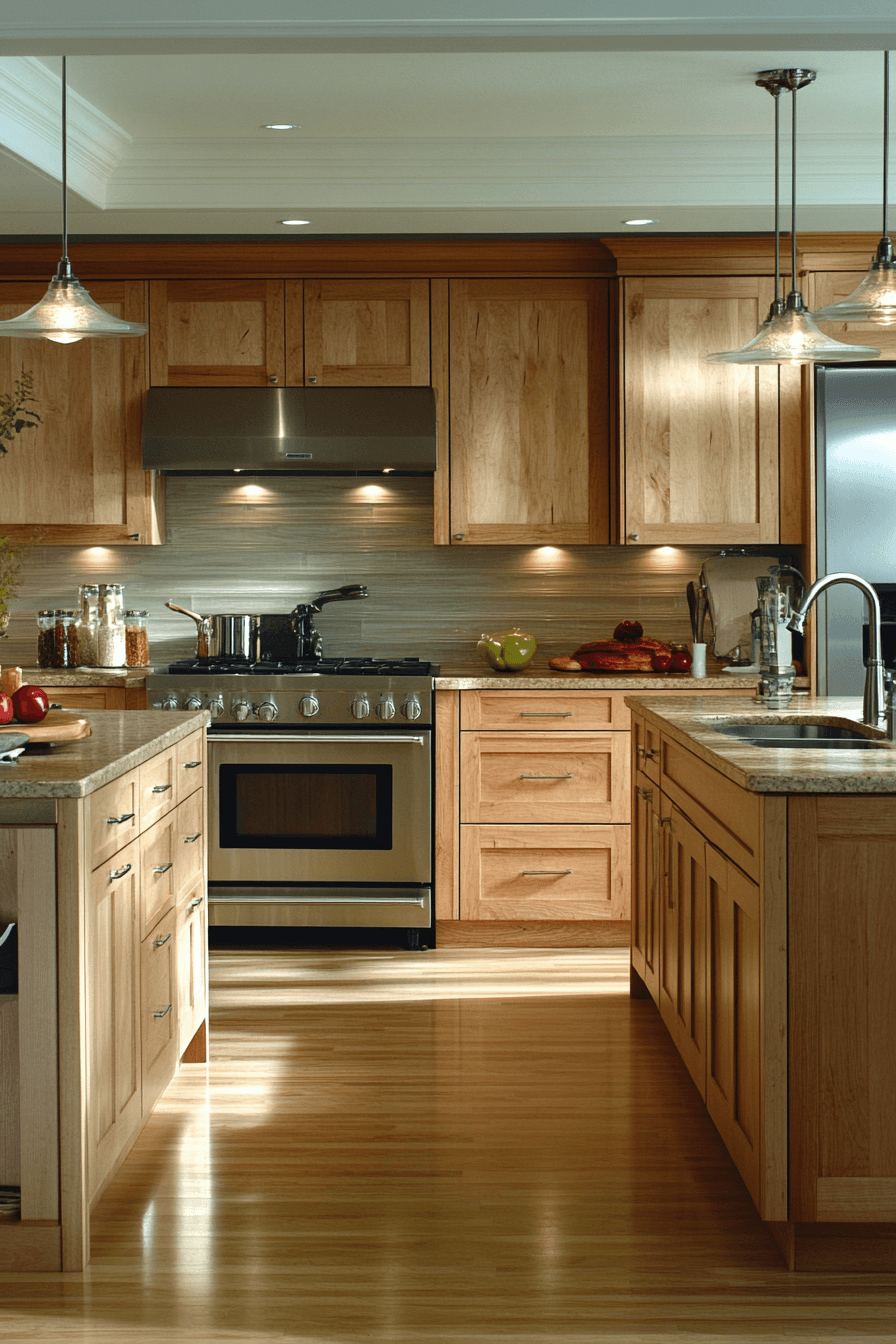 light wood kitchen cabinets