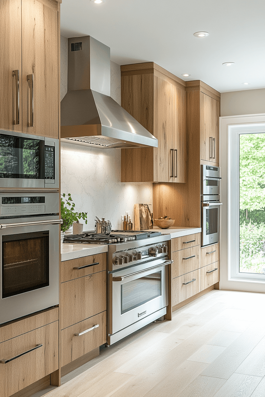 white oak kitchen cabinets
