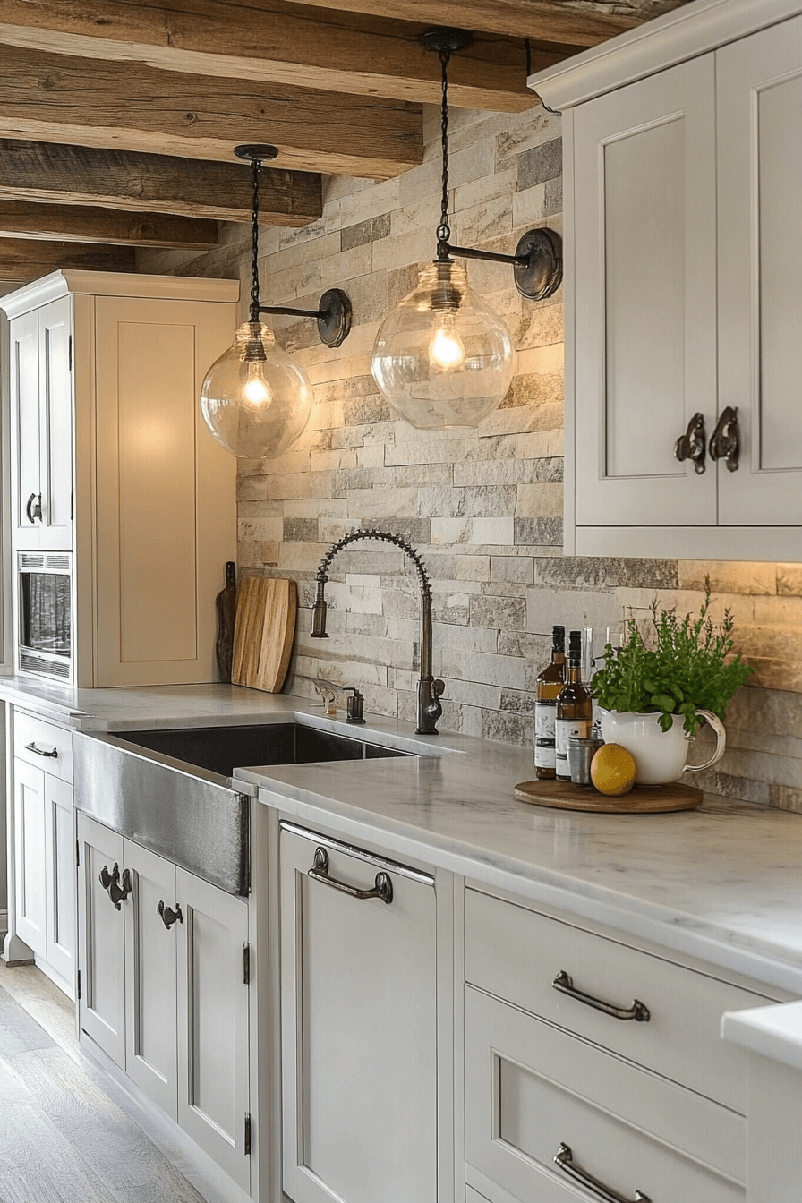 kitchen backsplash with white cabinets