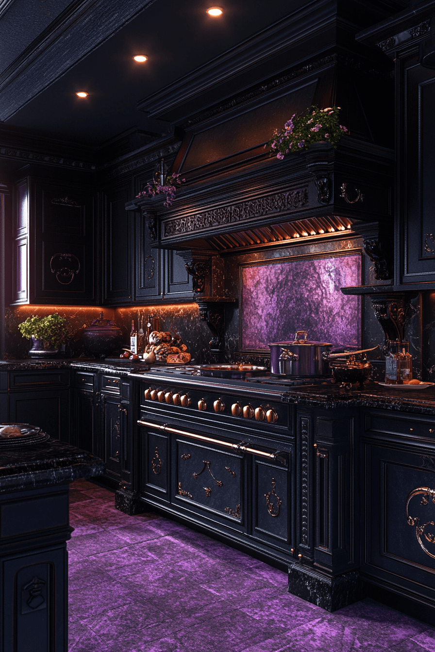 29 Whimsigoth Kitchen Makeovers for a Mystical Culinary Vibe whimsigoth kitchen