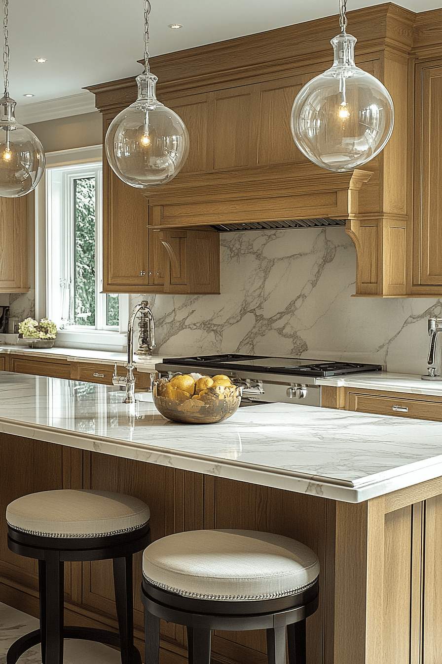 white oak kitchen cabinets