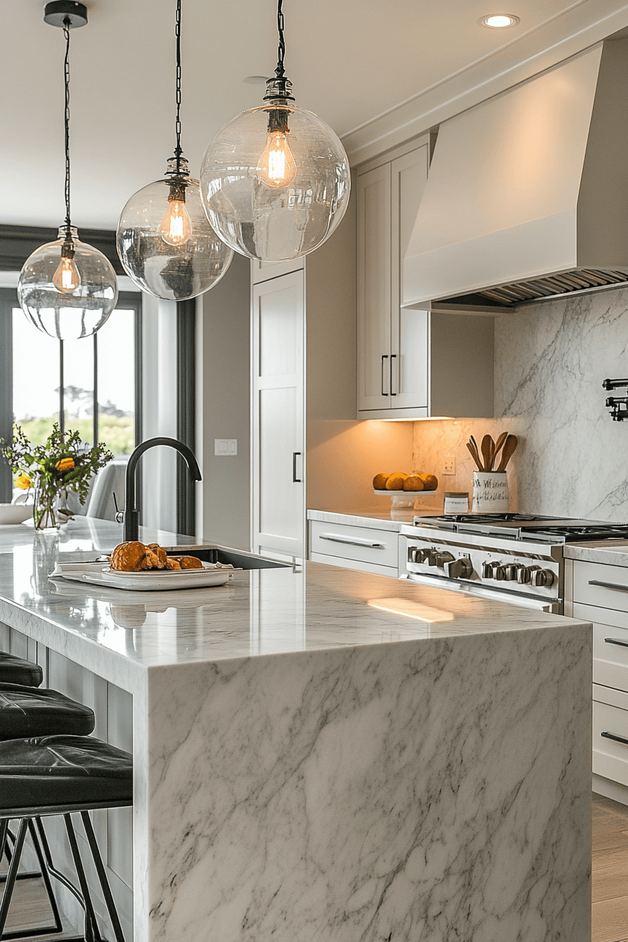gray and white kitchen