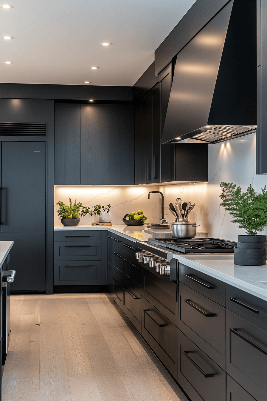 grey and white kitchen