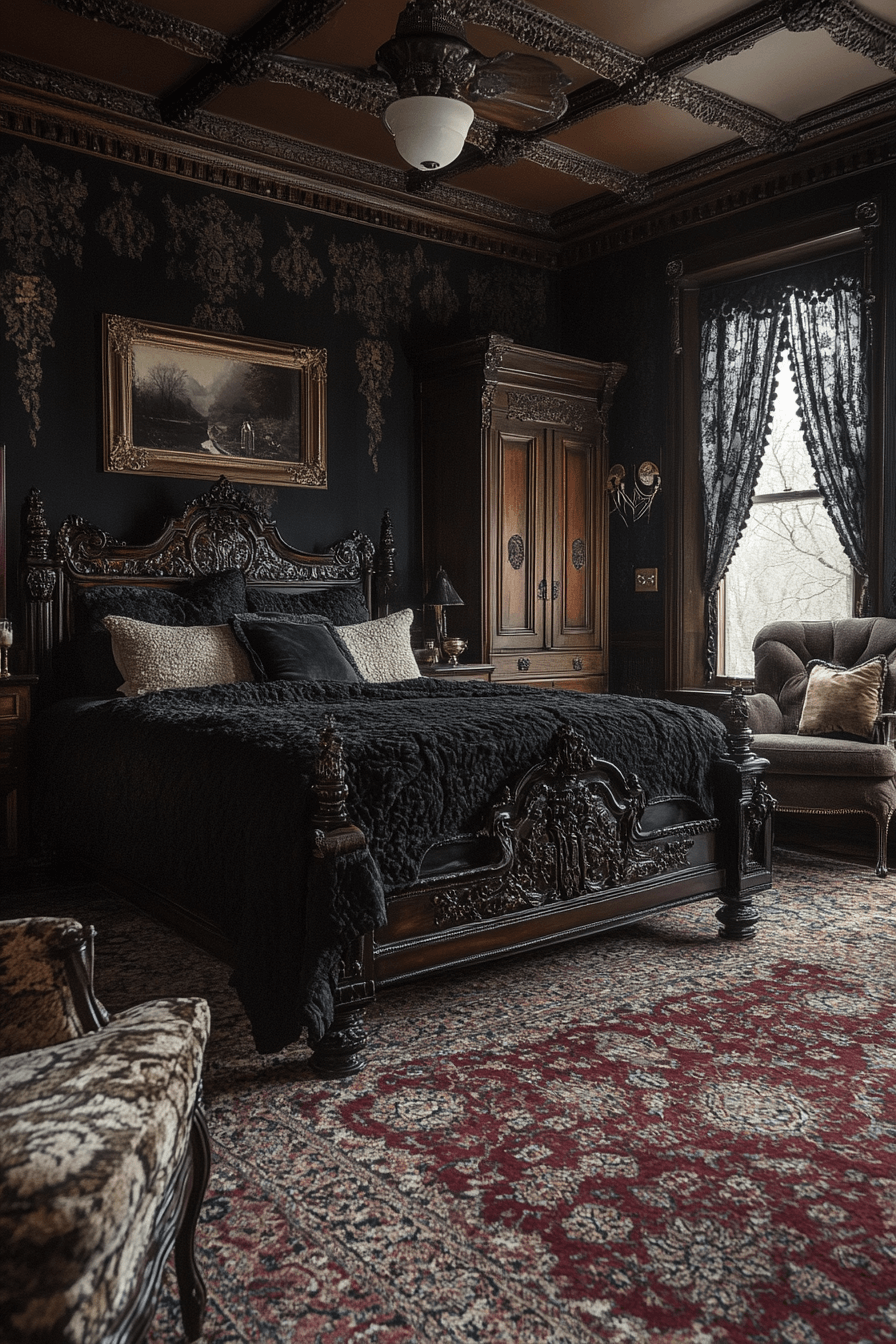 dark victorian bedroom