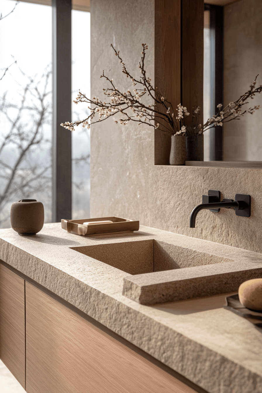 29 Japandi Bathroom Trends That Bring Harmony Home japandi bathroom