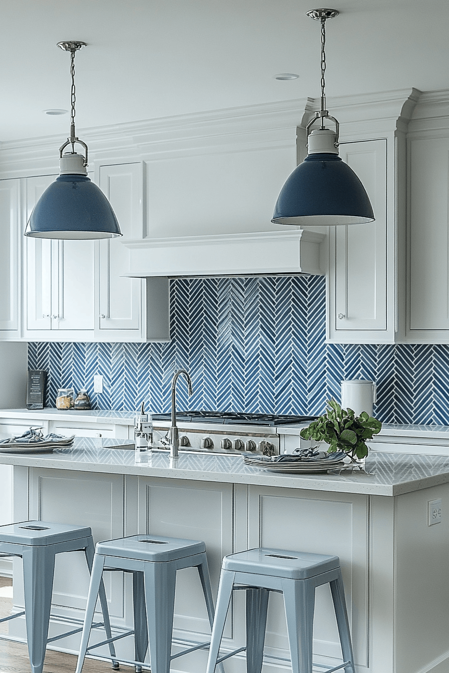 kitchen backsplash with white cabinets