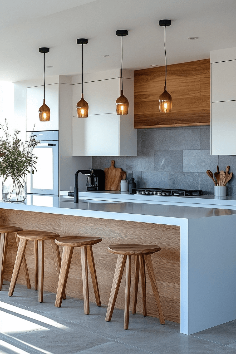 blue and white kitchen