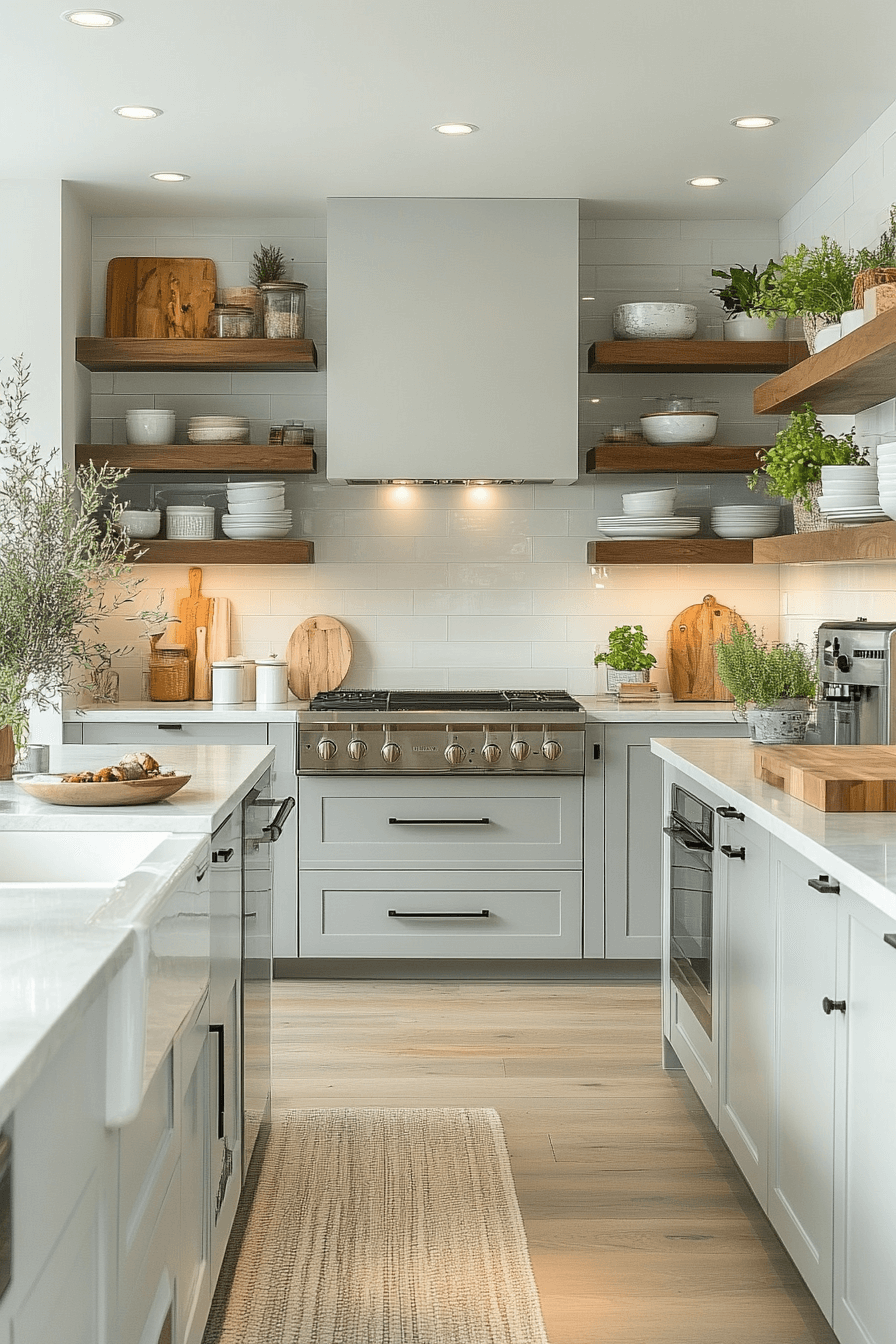 gray and white kitchen