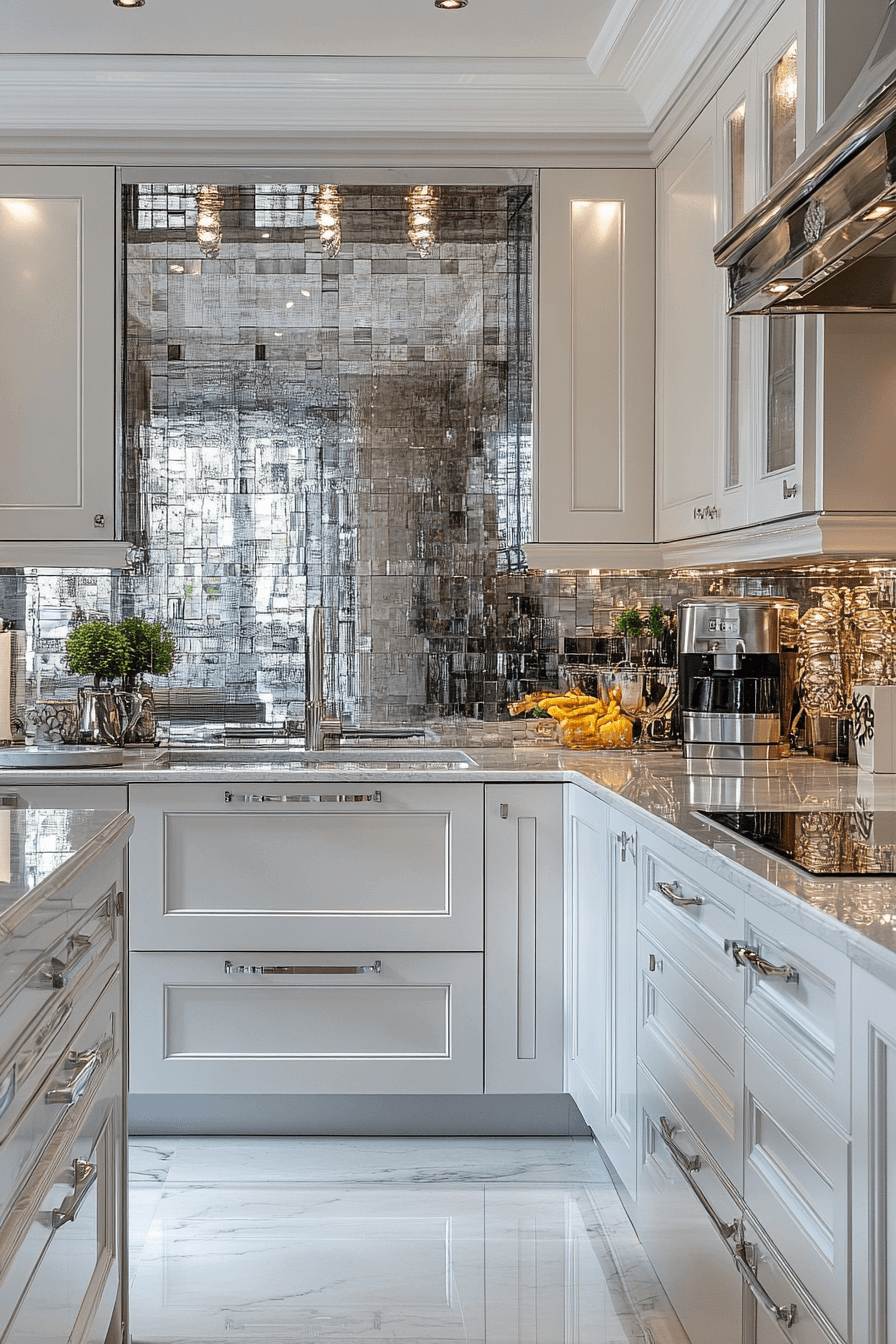 kitchen backsplash with white cabinets