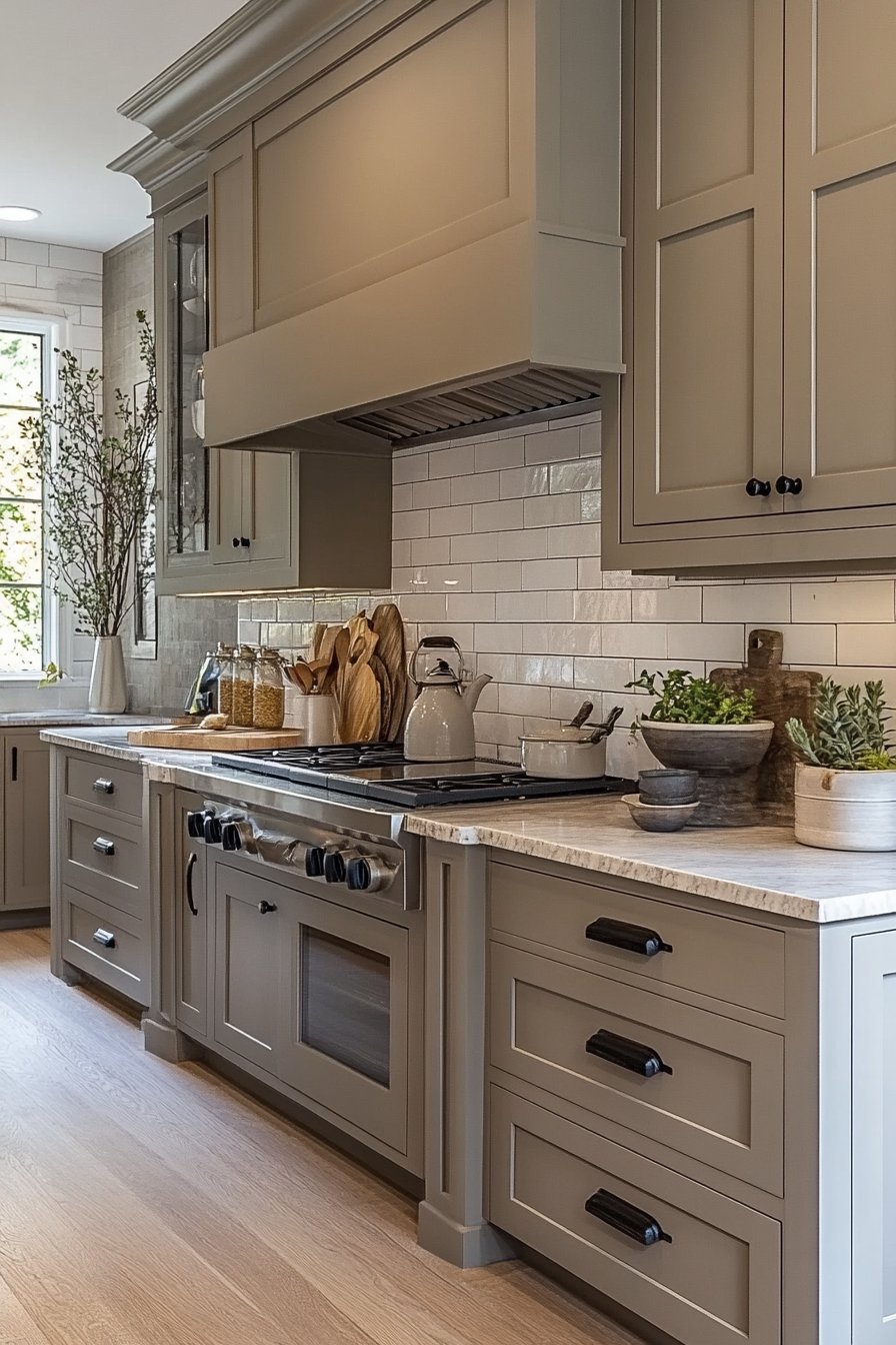 light taupe kitchen cabinets